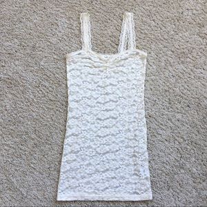Cream lace tank